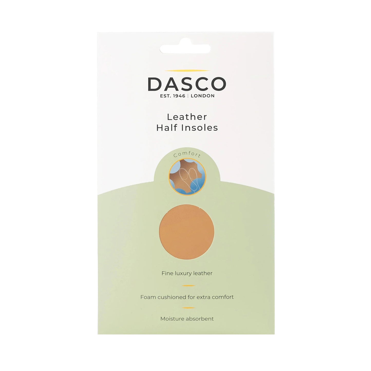 Dasco Leather Half Insole Luxury Sheep Leather Cushion Inserts