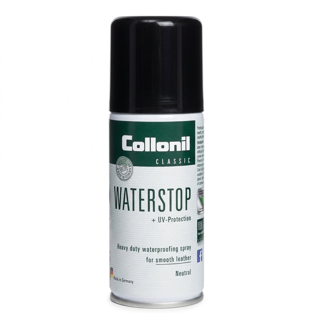 Collonil Waterstop 100ml Duty | Waterproofing Travel-Size Protection for Smooth Leather with UV Defence
