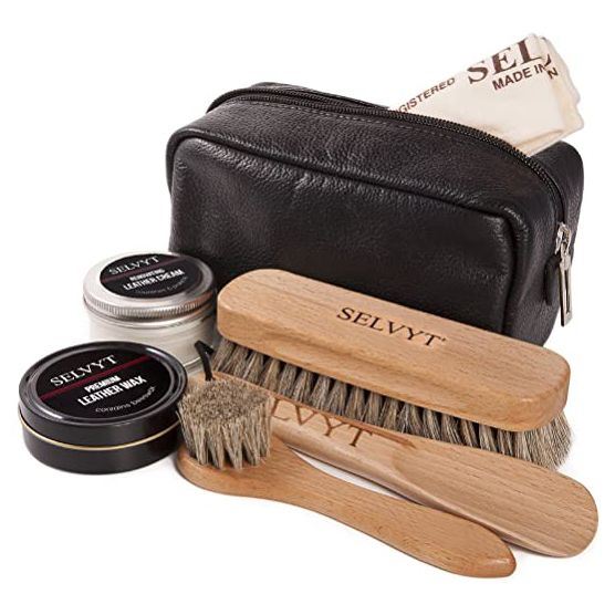 Selvyt Luxury Shoe Care Kit Black