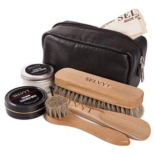 Selvyt Luxury Shoe Care Kit Black