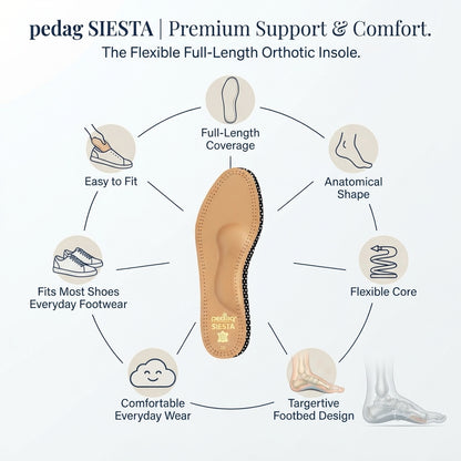 Pedag Siesta Orthotic Insole Full Length Flexible