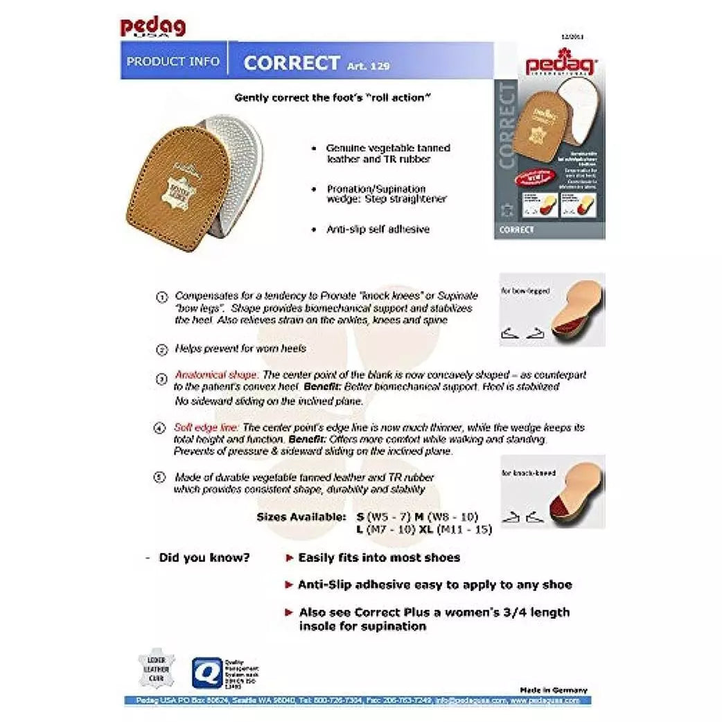 Pedag Correct Step Straigtener, Tan Leather