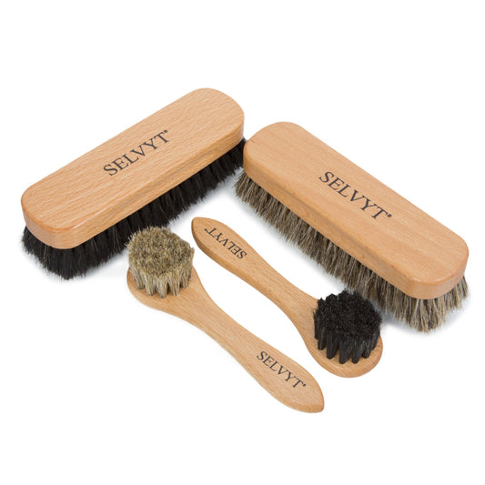 Set of SELVYT brushes on a white background