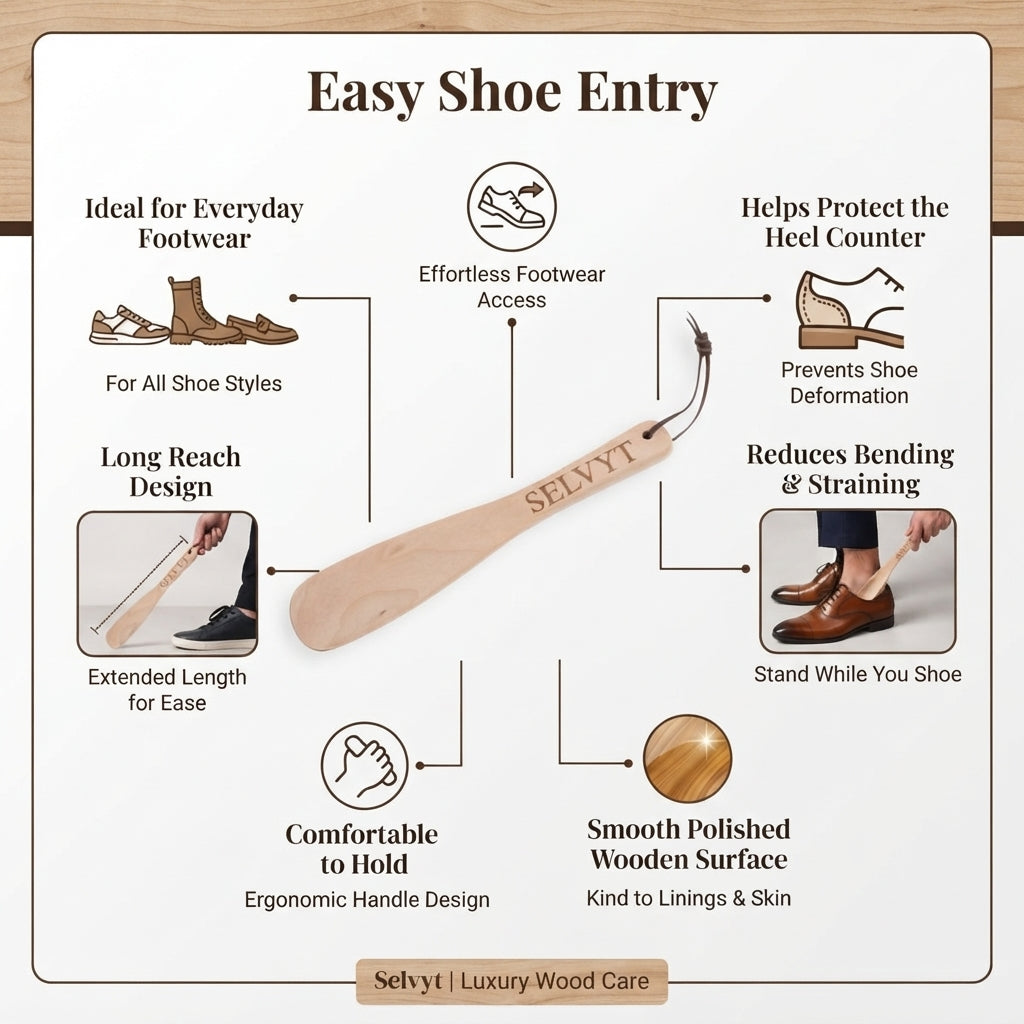 Selvyt Luxury Wooden Shoe Horn