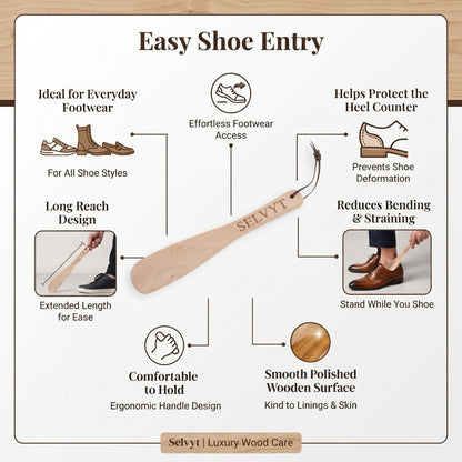 Selvyt Luxury Wooden Shoe Horn