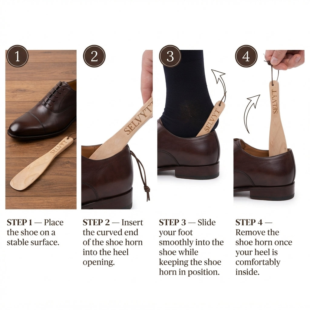 Selvyt Luxury Wooden Shoe Horn