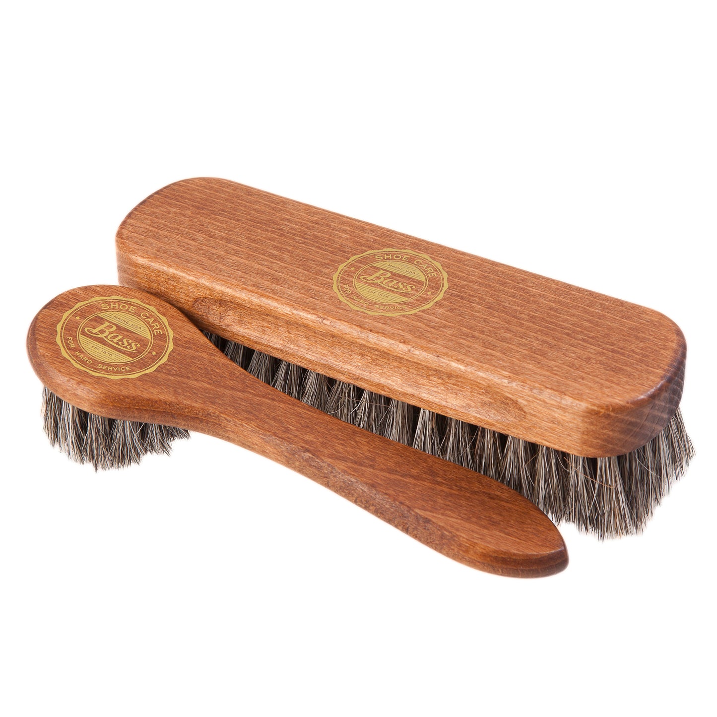 G.H. Bass Beechwood Horsehair Buffing & Applicator Brush Set