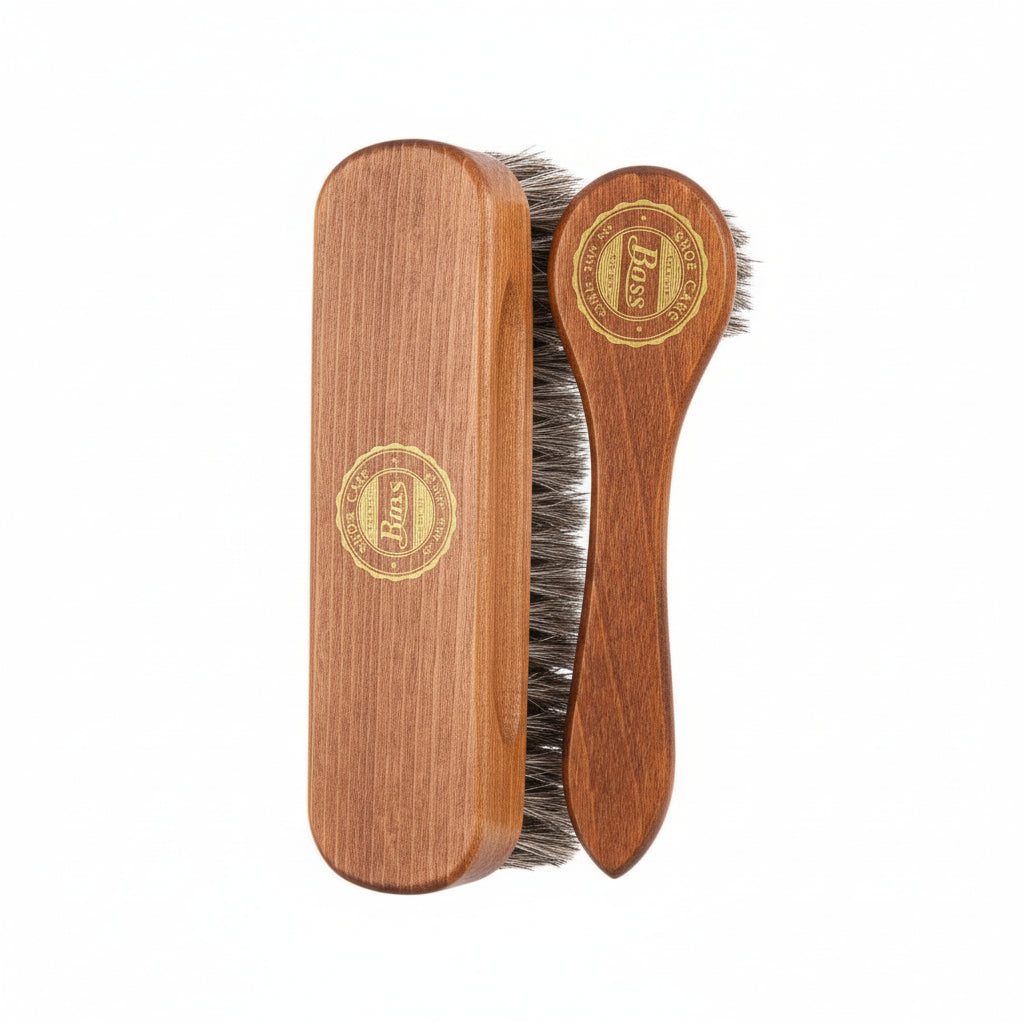 G.H. Bass Beechwood Horsehair Buffing & Applicator Brush Set