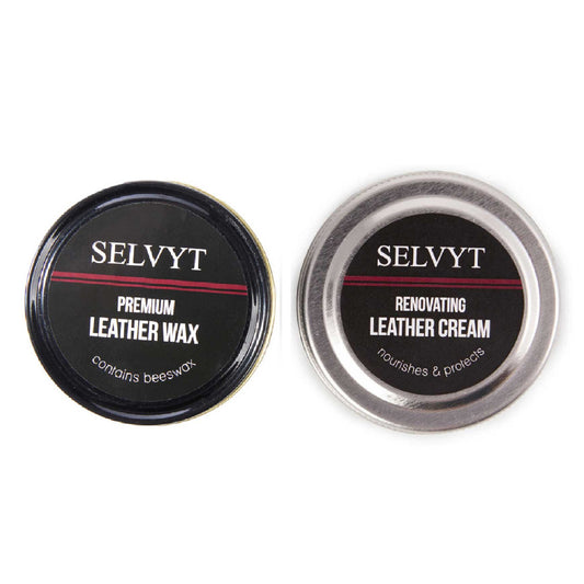 Selvyt Leather Polish Duo, Cream and Wax
